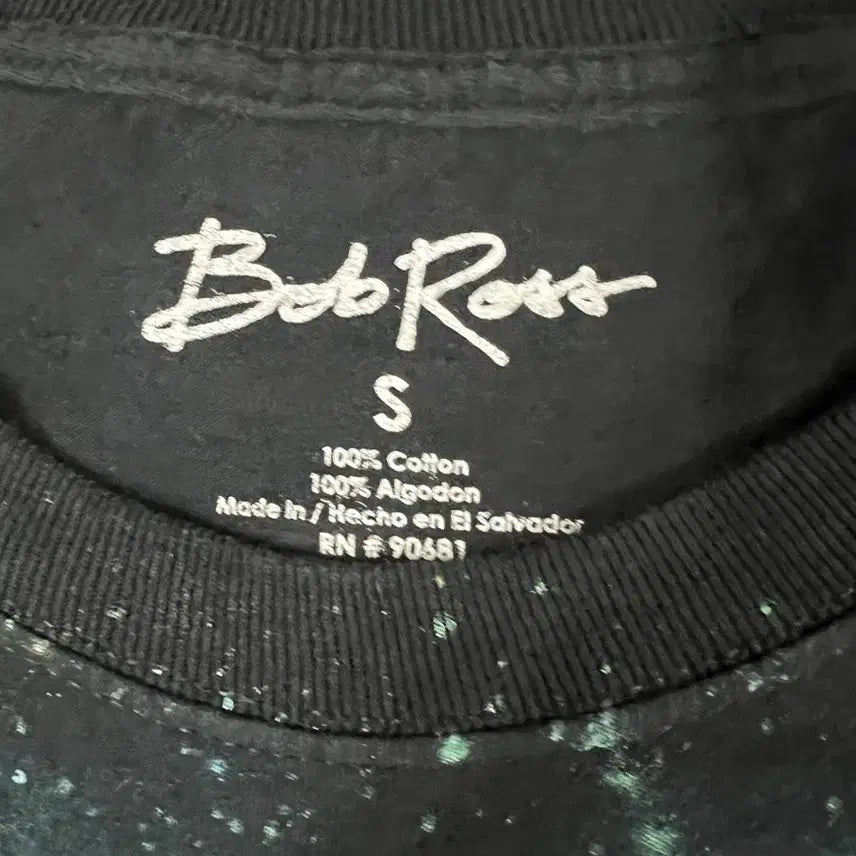 [BUNJANG] Bob Ross Black T-shirt S / 밥로스 Bob Ross 블랙 티셔츠 S