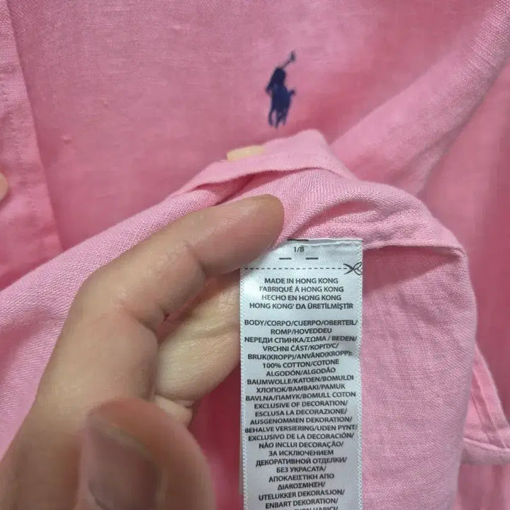 [BUNJANG] Polo Ralph Lauren Linen Shirt - Pink / 폴로 린넨셔츠 핑크