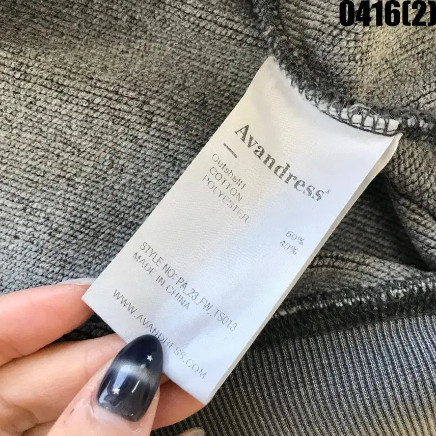 [BUNJANG] AVANDRESS Washed Gray Hoodie (S) / AVANDRESS 후드티 워싱 그레이 s