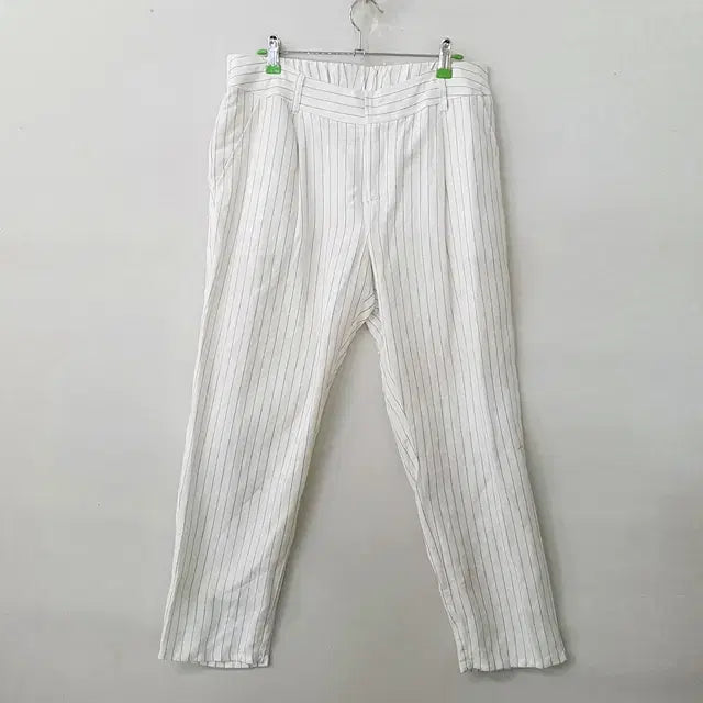 [SOLD OUT] 린넨 스트라이프 밴딩 팬츠 화이트