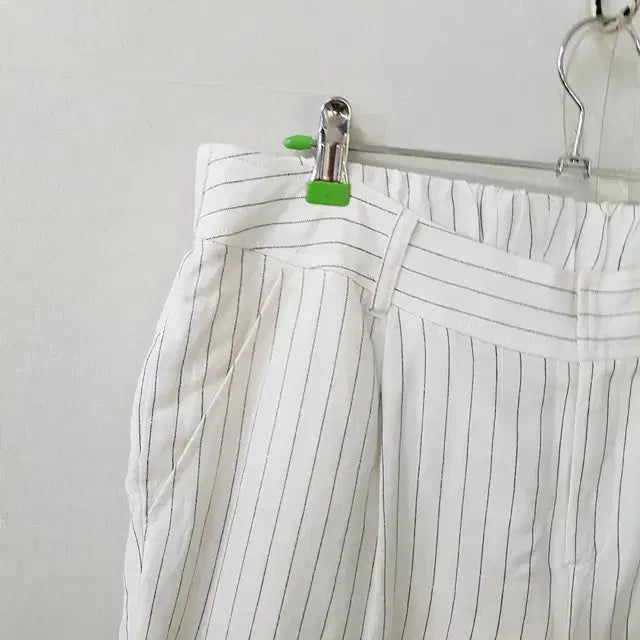 [SOLD OUT] 린넨 스트라이프 밴딩 팬츠 화이트