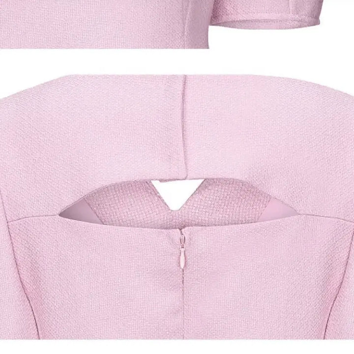 [BUNJANG] On&amp;On Mini Dress Light Pink / 온앤온 넥 포인트 미니 원피스 라이트 핑크 44