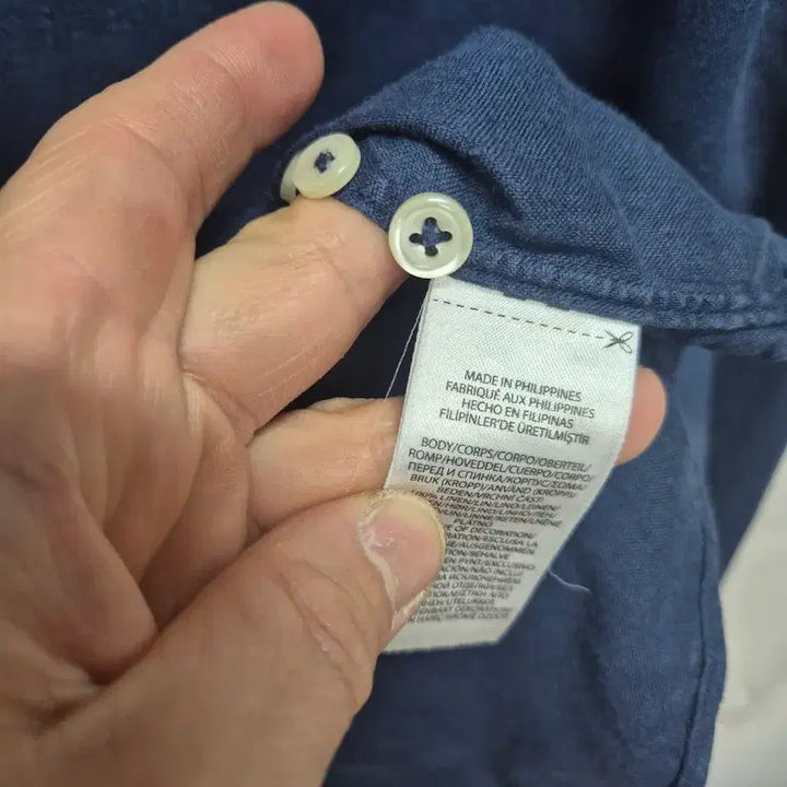 [BUNJANG] Polo Linen Shirt Navy / 폴로 린넨 셔츠 네이비