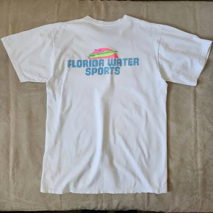 [BUNJANG] Jerzees by Russell Florida Water Sports Printed T-shirt / 90s 빈티지 USA JERZEES by RUSSELL 프린팅 티셔츠 L
