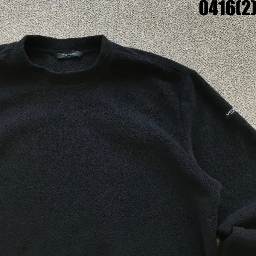 [BUNJANG] Westwood Black Fleece Long Sleeve T-shirt / 웨스트우드 블랙 플리스 긴팔티 100
