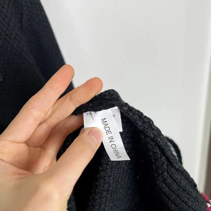 [SOLD OUT] 지프 스피릿 블랙 탄탄한 니트 집업 가디건 남XL 라덴 빈티지