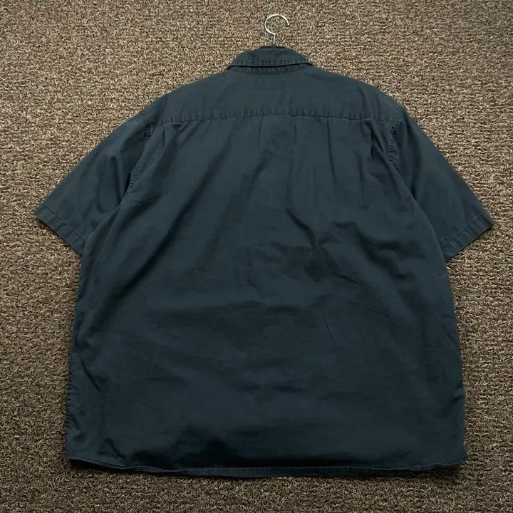 [BUNJANG] Wrangler Black Work Short Sleeve Shirt / 랭글러 블랙 워크 반팔 셔츠