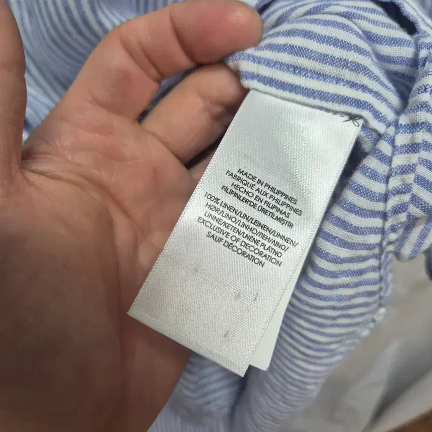 [BUNJANG] Polo Ralph Lauren Striped Linen Shirt / 폴로 스트라이프 린넨 셔츠