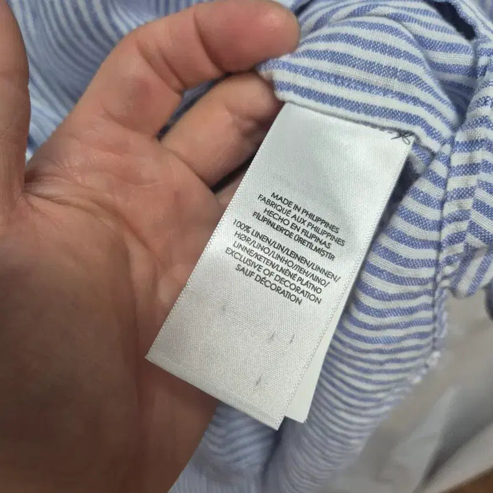 [BUNJANG] Polo Ralph Lauren Striped Linen Shirt / 폴로 스트라이프 린넨 셔츠