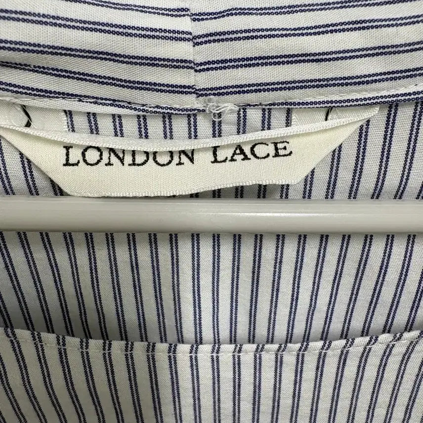 [BUNJANG] London Lace Striped Tie Shirt / 런던레이스 스트라이프 타이 셔츠