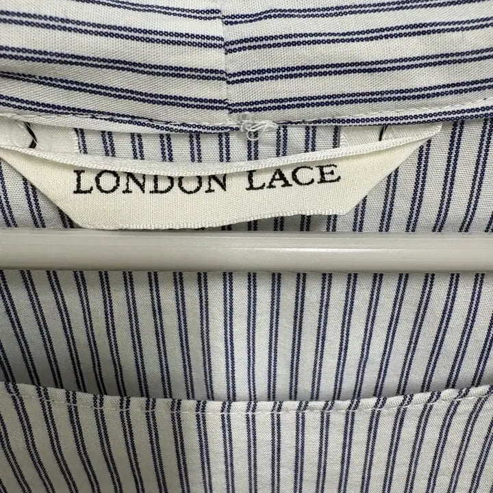 [BUNJANG] London Lace Striped Tie Shirt / 런던레이스 스트라이프 타이 셔츠