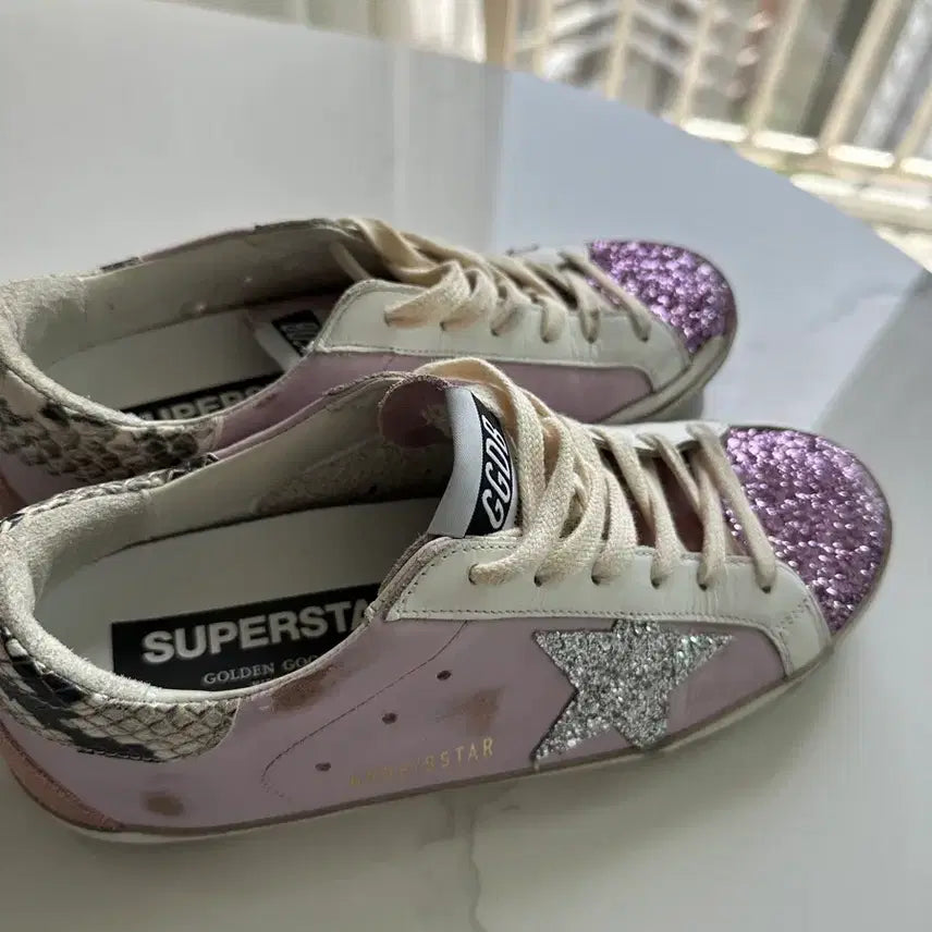 [BUNJANG] Golden Goose Superstar Pink Glitter Sneakers / 골든구스 슈퍼스타 핑크 글리터 스니커즈