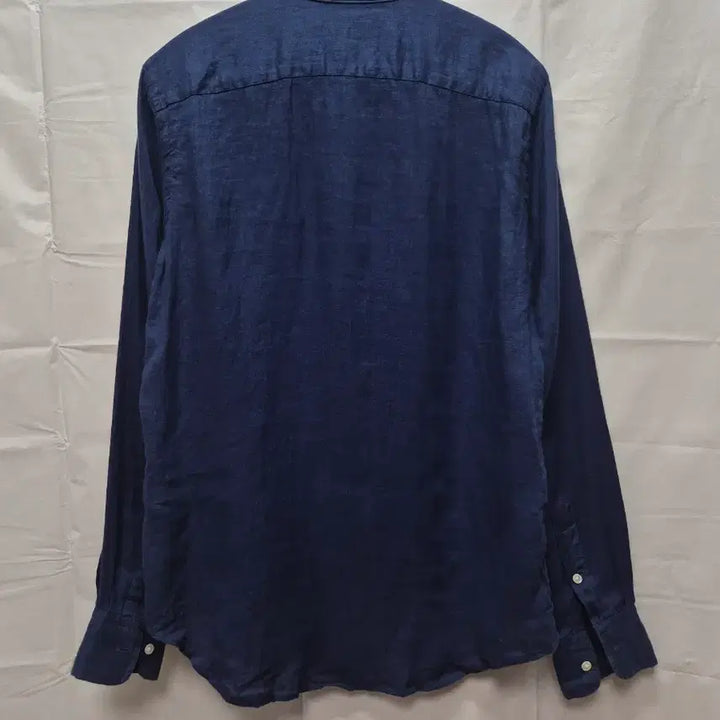[BUNJANG] Polo Linen Shirt Women Navy / 폴로 린넨 셔츠 여성 네이비
