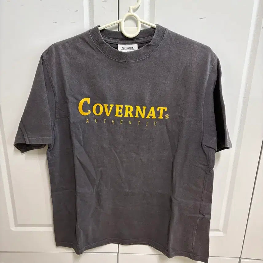 [BUNJANG] Covernat Charcoal Short Sleeve T-shirt / 커버낫 반팔 티셔츠 차콜