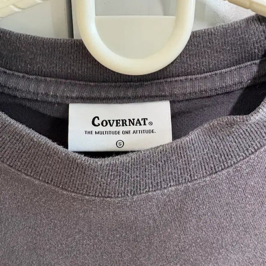 [BUNJANG] Covernat Charcoal Short Sleeve T-shirt / 커버낫 반팔 티셔츠 차콜