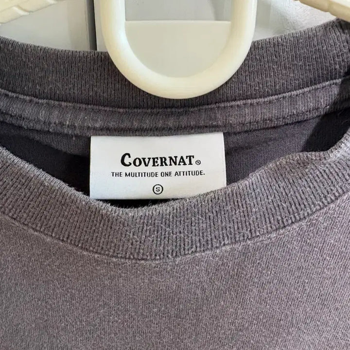 [BUNJANG] Covernat Charcoal Short Sleeve T-shirt / 커버낫 반팔 티셔츠 차콜