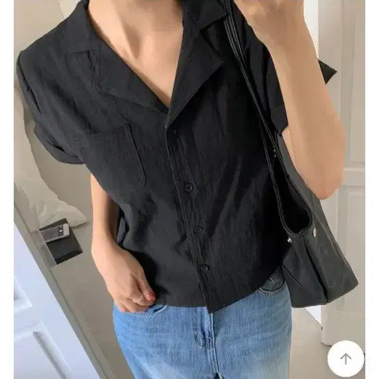 [BUNJANG] French Of Linen Rolled-Up Shirt / 프렌치오브 린넨 셔츠