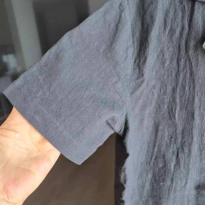 [BUNJANG] French Of Linen Rolled-Up Shirt / 프렌치오브 린넨 셔츠