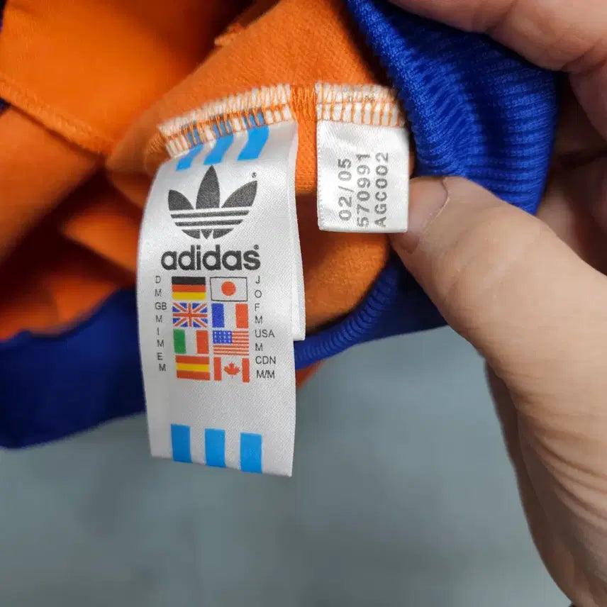 [BUNJANG] Adidas Beckenbauer Track Top Jersey / 아디다스 베켄바우어 오렌지블루 트랙탑져지  M