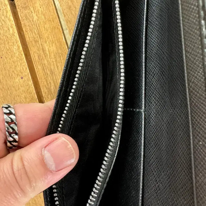 [BUNJANG] Prada Saffiano Long Wallet / 프라다 블랙 사피아노 장지갑