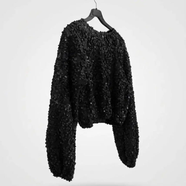 [BUNJANG] ZARA Boucle See-Through Black Blouse (Size S) / 여성S / 자라 부클 시스루 블랙 블라우스BK 12-137