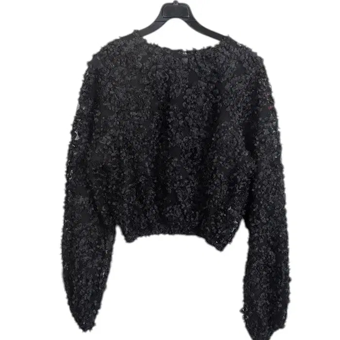 [BUNJANG] ZARA Boucle See-Through Black Blouse (Size S) / 여성S / 자라 부클 시스루 블랙 블라우스BK 12-137