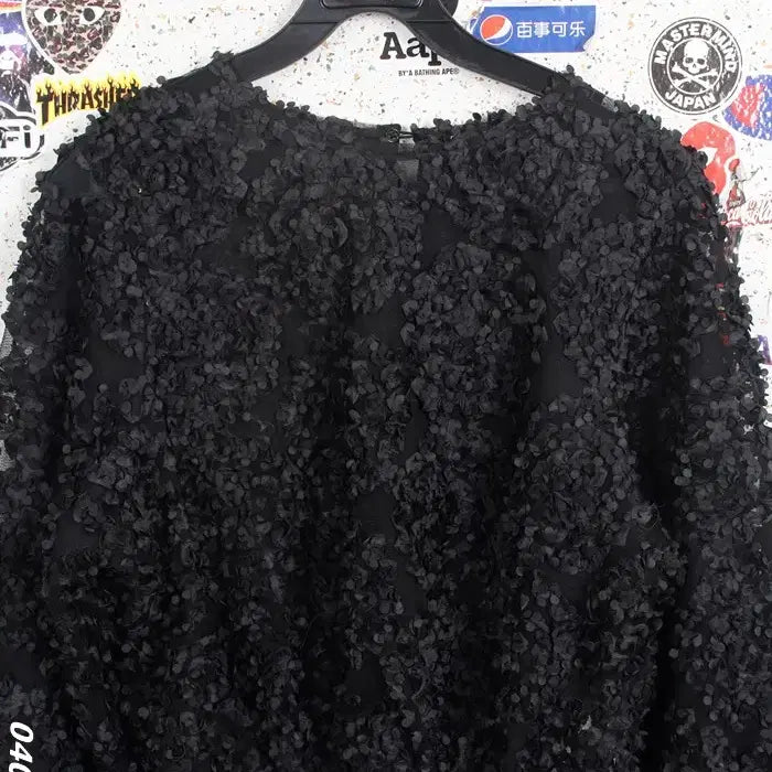 [BUNJANG] ZARA Boucle See-Through Black Blouse (Size S) / 여성S / 자라 부클 시스루 블랙 블라우스BK 12-137