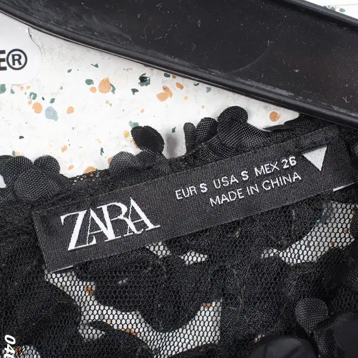 [BUNJANG] ZARA Boucle See-Through Black Blouse (Size S) / 여성S / 자라 부클 시스루 블랙 블라우스BK 12-137