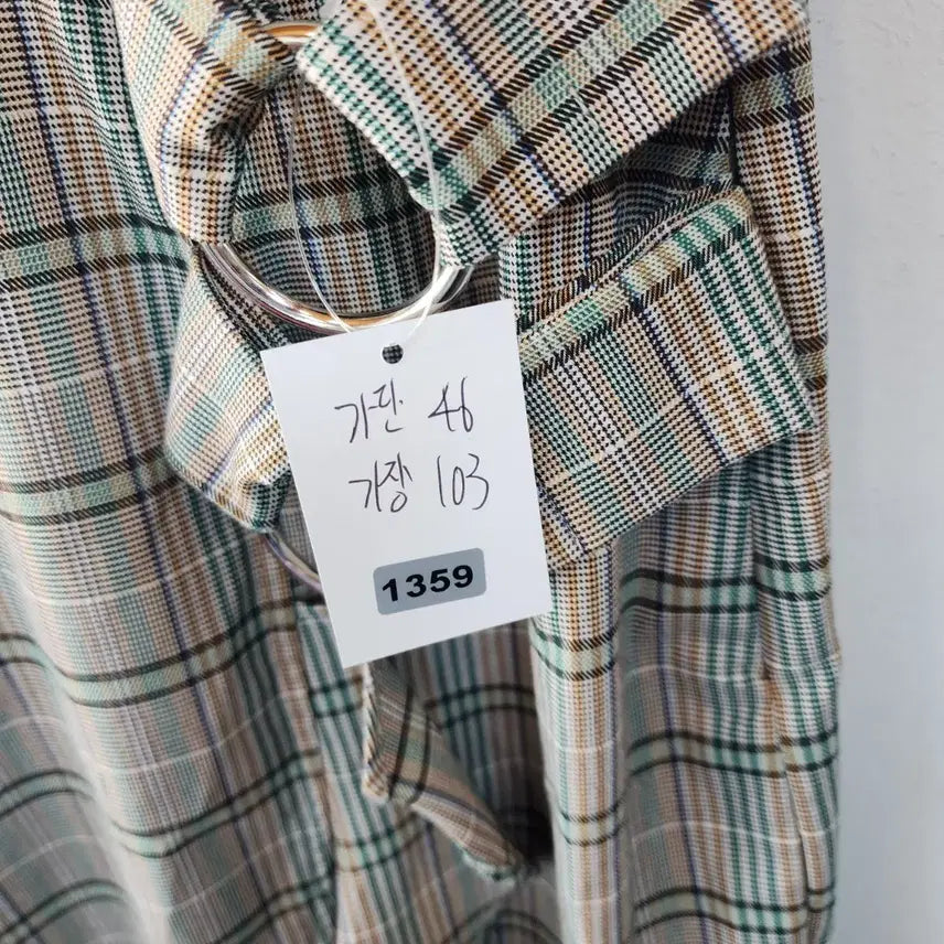 [BUNJANG] DANJI Checkered Long Dress with Frill Detail / DANJI 체크 롱 원피스 프릴 장식