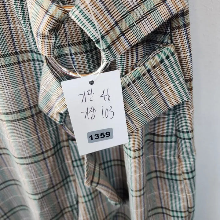 [BUNJANG] DANJI Checkered Long Dress with Frill Detail / DANJI 체크 롱 원피스 프릴 장식