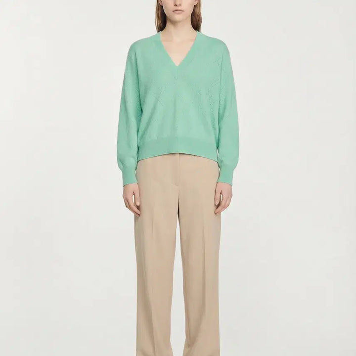 [BUNJANG] Sandro Cashmere Knit Sweater / 산드로 캐시미어 니트 여성 1size