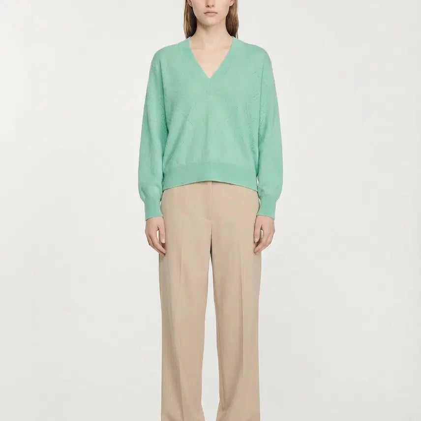 [BUNJANG] Sandro Cashmere Knit Sweater / 산드로 캐시미어 니트 여성 1size