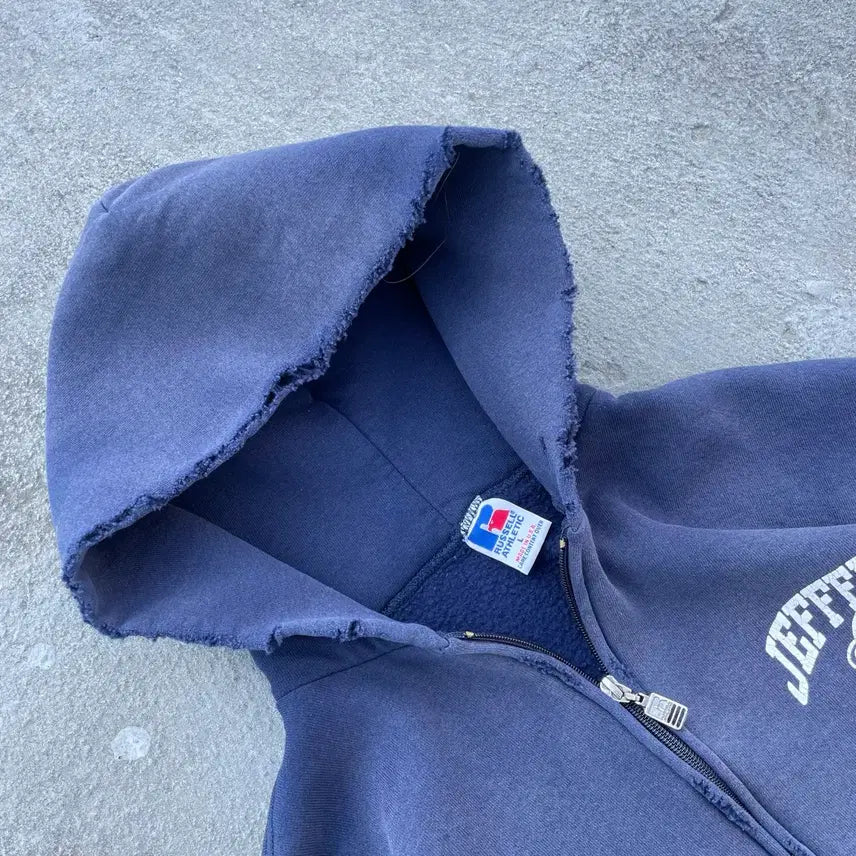 [SOLD OUT] 러셀 90s 썬 페이드 디스트레스드 후드집업