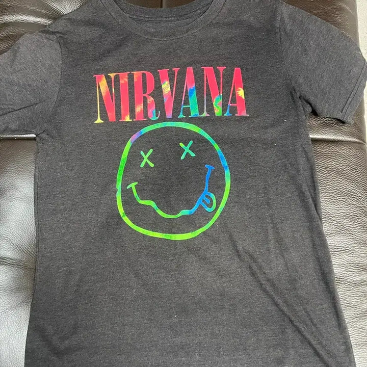 [BUNJANG] Nirvana Smile T-shirt Black S / 너바나 NIRVANA 스마일 반팔 티셔츠 블랙 s