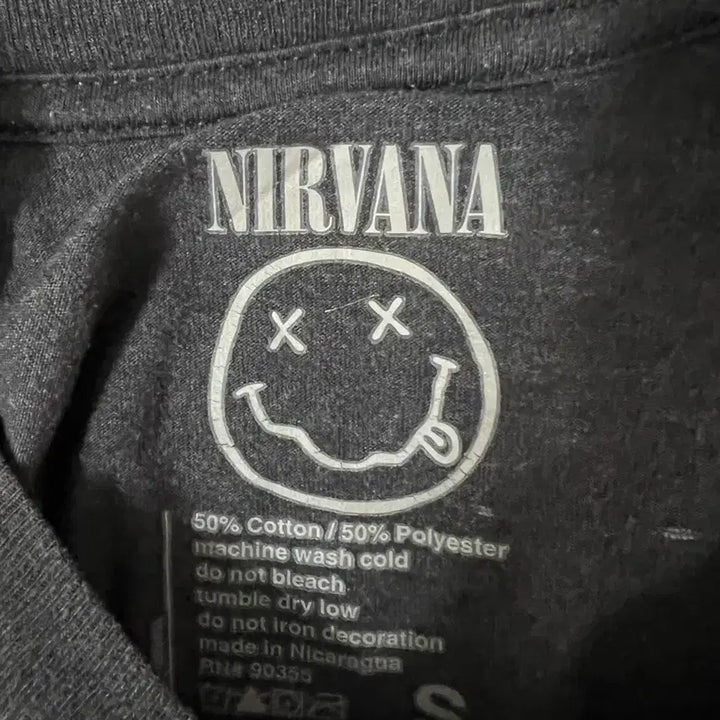 [BUNJANG] Nirvana Smile T-shirt Black S / 너바나 NIRVANA 스마일 반팔 티셔츠 블랙 s