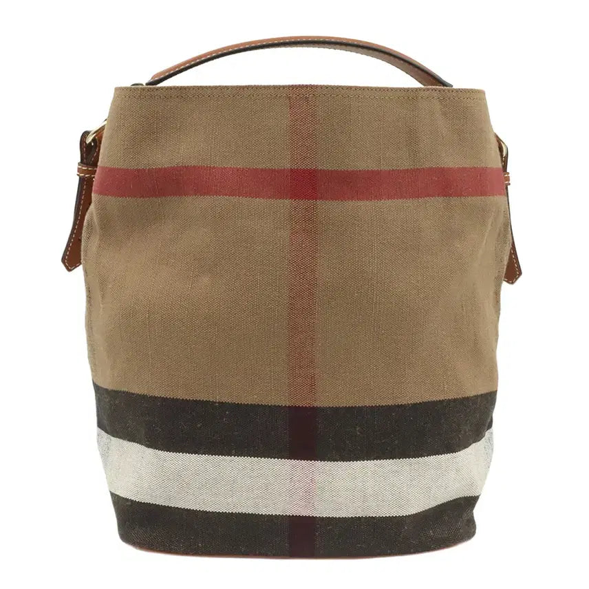 [BUNJANG] Burberry Ashby Hobo 2WAY Bag / 버버리 새들 브라운 레더 체크 애쉬비 빈 미듐 호보2WAY 3945742