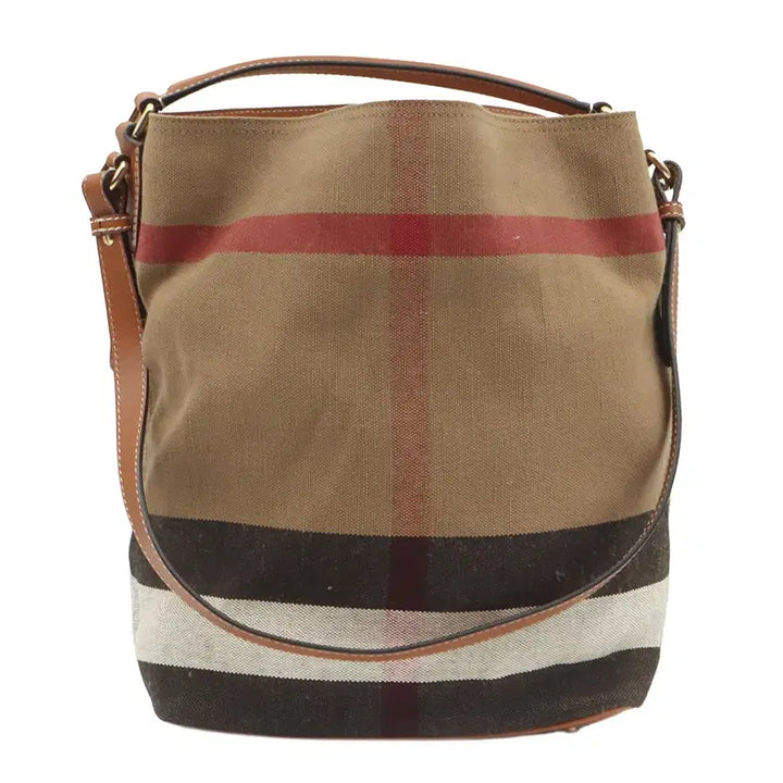 [BUNJANG] Burberry Ashby Hobo 2WAY Bag / 버버리 새들 브라운 레더 체크 애쉬비 빈 미듐 호보2WAY 3945742