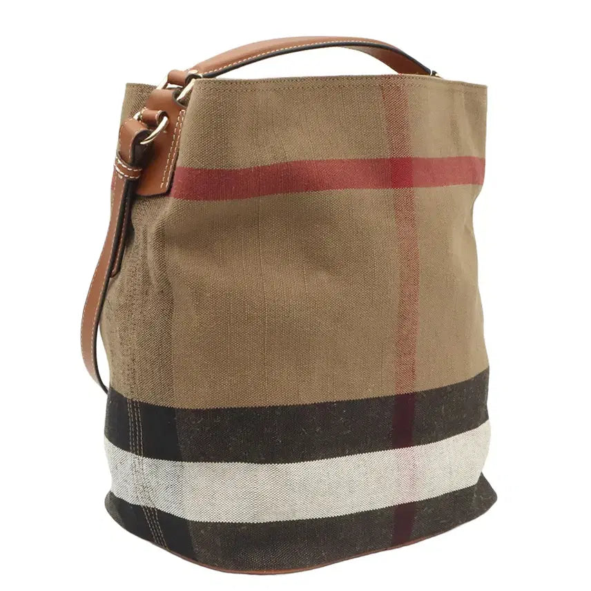 [BUNJANG] Burberry Ashby Hobo 2WAY Bag / 버버리 새들 브라운 레더 체크 애쉬비 빈 미듐 호보2WAY 3945742