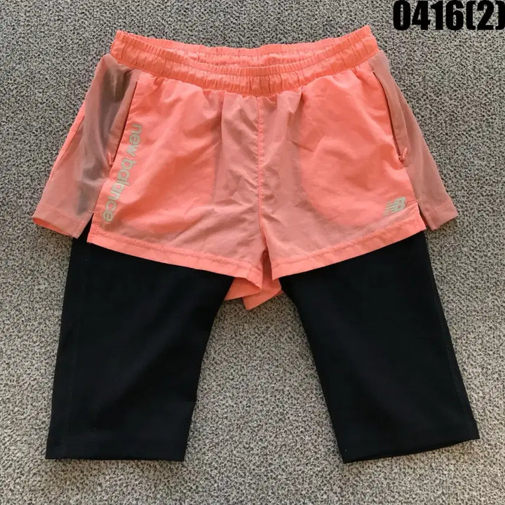 [BUNJANG] New Balance Shorts and Leggings Set Coral Black / 뉴발란스 반바지 레깅스 세트 코랄 블랙 75