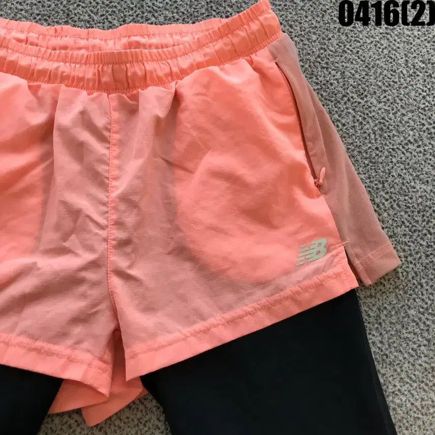[BUNJANG] New Balance Shorts and Leggings Set Coral Black / 뉴발란스 반바지 레깅스 세트 코랄 블랙 75