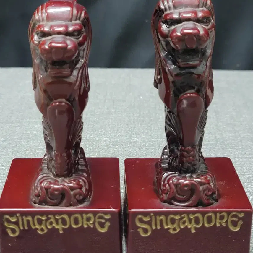 [BUNJANG] Singapore Merlion Statue Set / 싱가포르 머라이언 조각상 2점