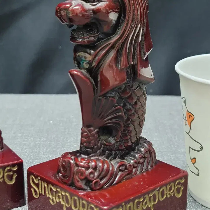[BUNJANG] Singapore Merlion Statue Set / 싱가포르 머라이언 조각상 2점