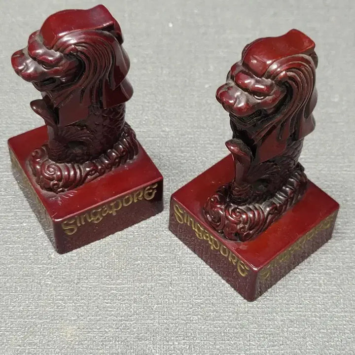 [BUNJANG] Singapore Merlion Statue Set / 싱가포르 머라이언 조각상 2점