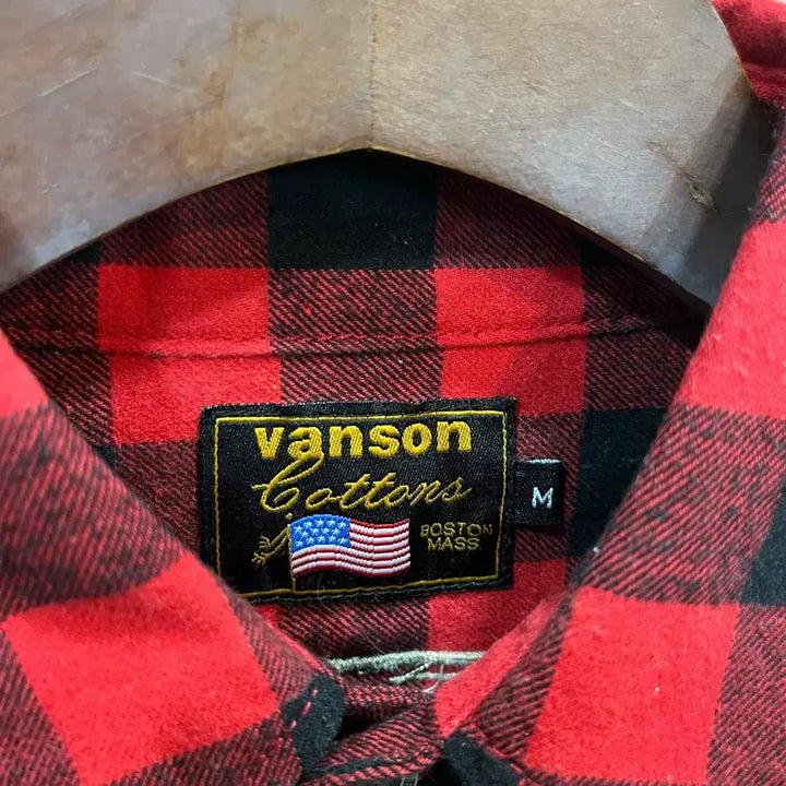 [BUNJANG] Vanson TFOA Checkered Shirt / Vanson x TFOA 밴슨 레더 x무장전선 체크 셔츠