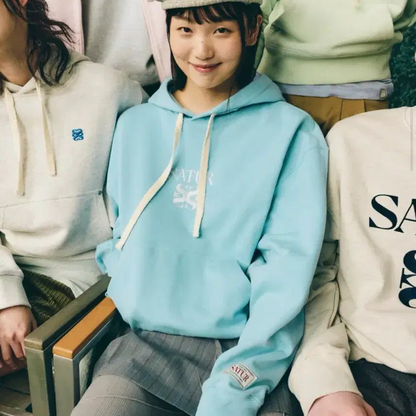 [BUNJANG] Setter Apero Pocket Crop Hoodie Blue / 세터 (W) 아페로 포켓 크롭 후드 티셔츠 블루
