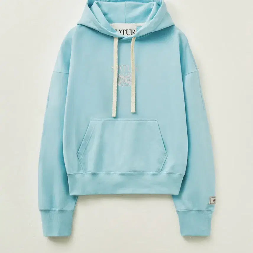 [BUNJANG] Setter Apero Pocket Crop Hoodie Blue / 세터 (W) 아페로 포켓 크롭 후드 티셔츠 블루