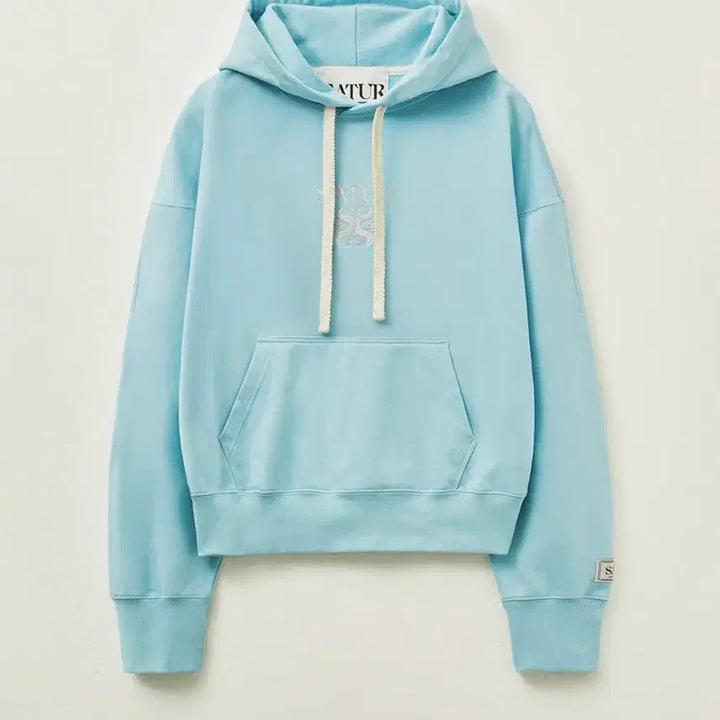 [BUNJANG] Setter Apero Pocket Crop Hoodie Blue / 세터 (W) 아페로 포켓 크롭 후드 티셔츠 블루