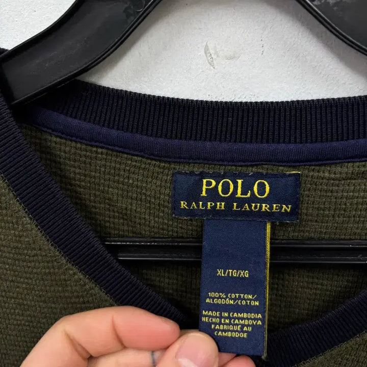 [BUNJANG] Polo Ralph Lauren Waffle V-Neck T-Shirt XL / 폴로랄프로렌 와플 V넥 반팔티xl
