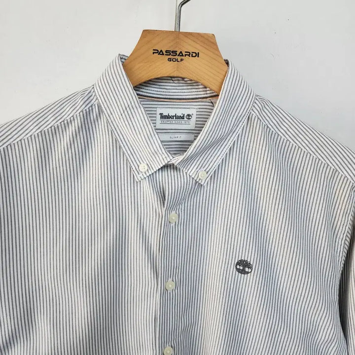 [BUNJANG] Timberland Striped Long Sleeve Shirt / 팀버랜드 스트라이프 긴팔 셔츠