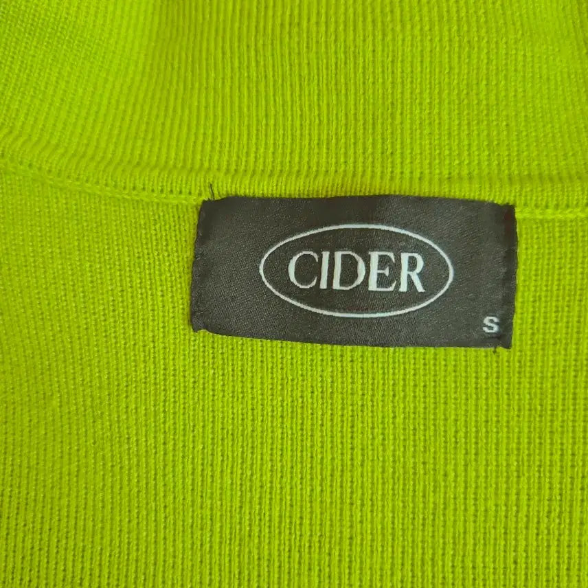 [BUNJANG] CIDER Lime Green Crop Cardigan / CIDER 라임색 크롭 가디건